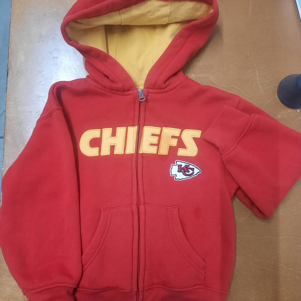 NFL Red and Gold Kansas City Chiefs Kids Hoodie